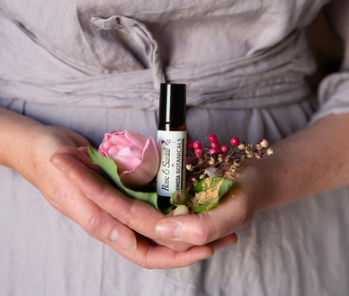 Rose & Santal Botanical Perfume - 10ml Roller Bottle - FrenchWillow