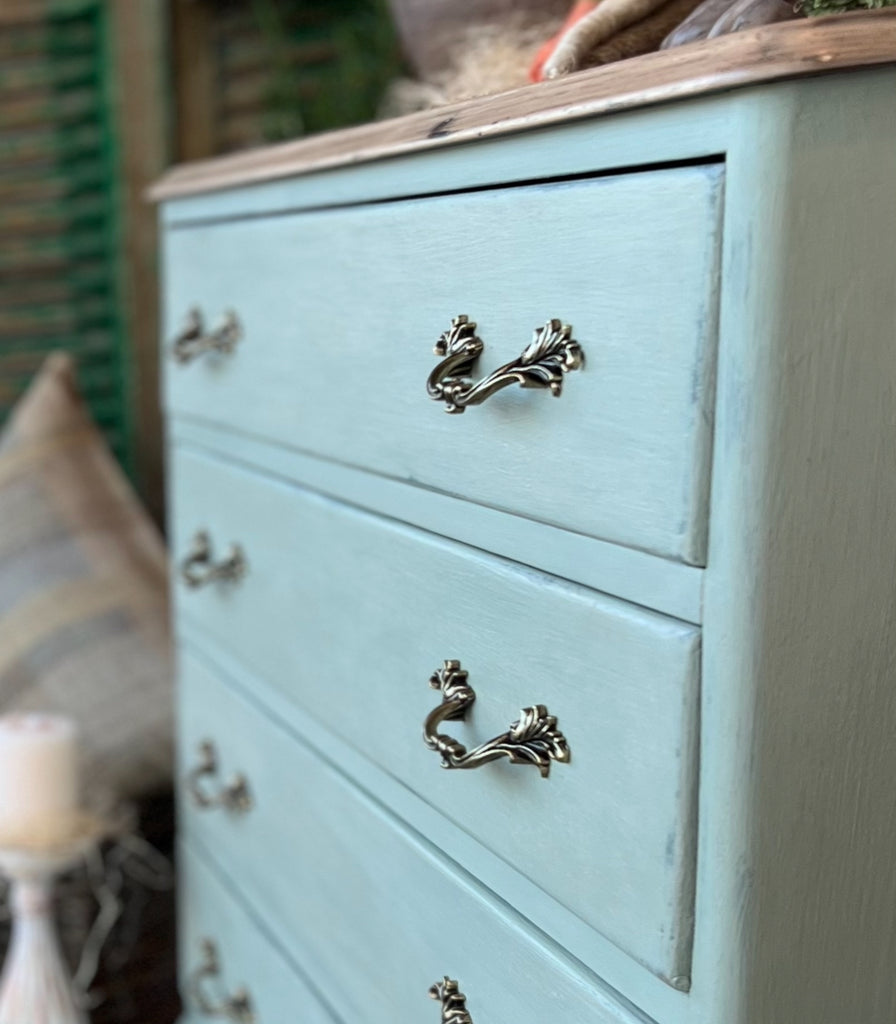 Restored Chest of Drawers - Coolabah Green - INSTORE PICKUP - FrenchWillow