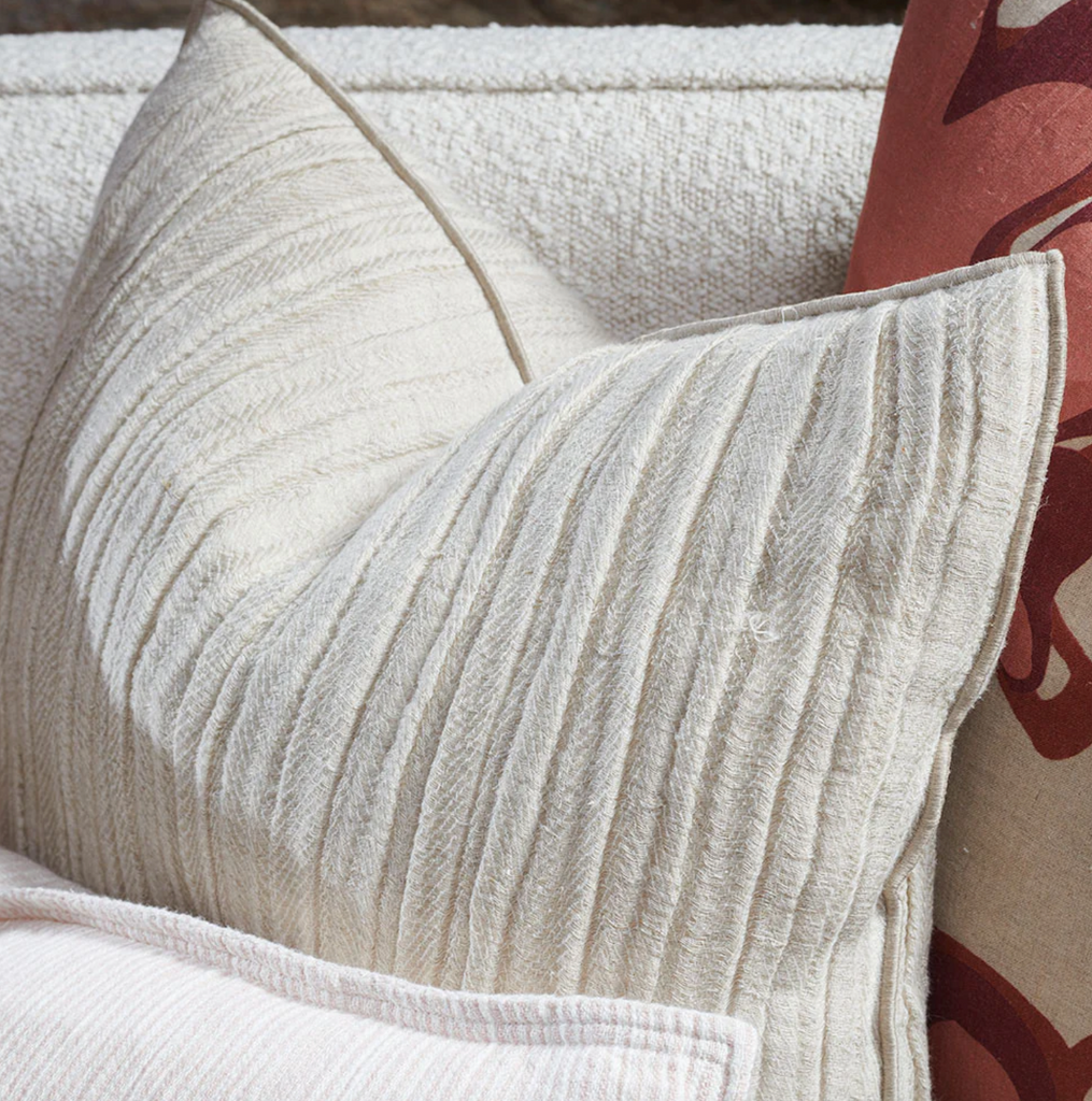 Sabbia Linen & Cotton Cushion - Natural - FrenchWillow
