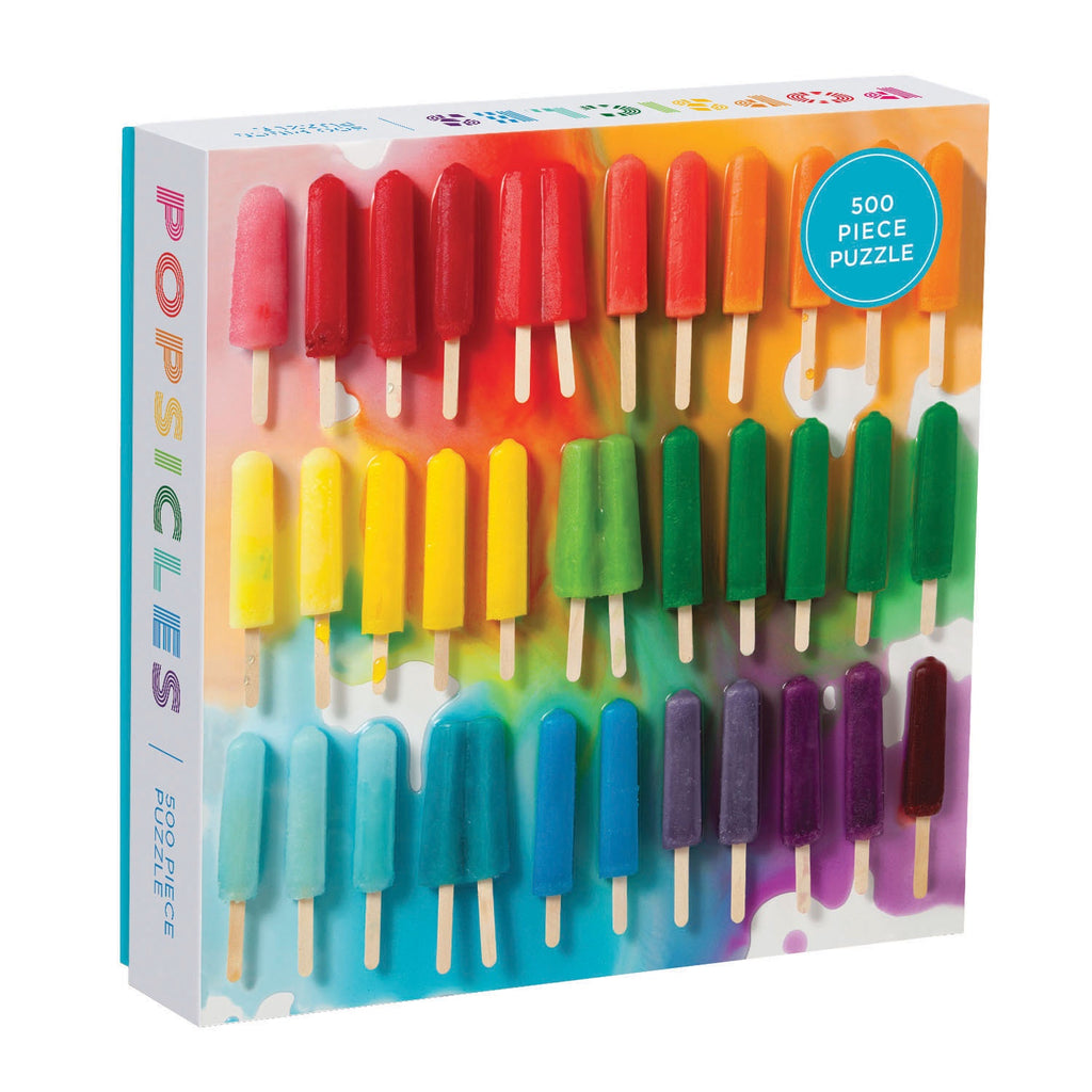 Galison 1000pc Jigsaw Puzzle - Rainbow Popsicles - FrenchWillow