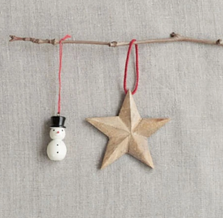 Wooden Star Ornament - FrenchWillow