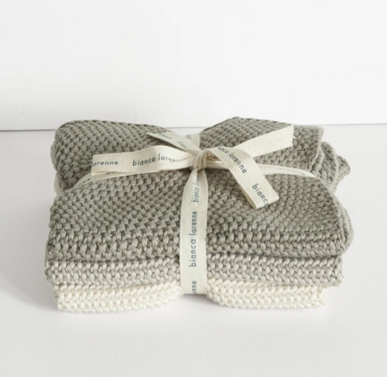 Washcloths Lavette Taupe - Set of 3 - FrenchWillow