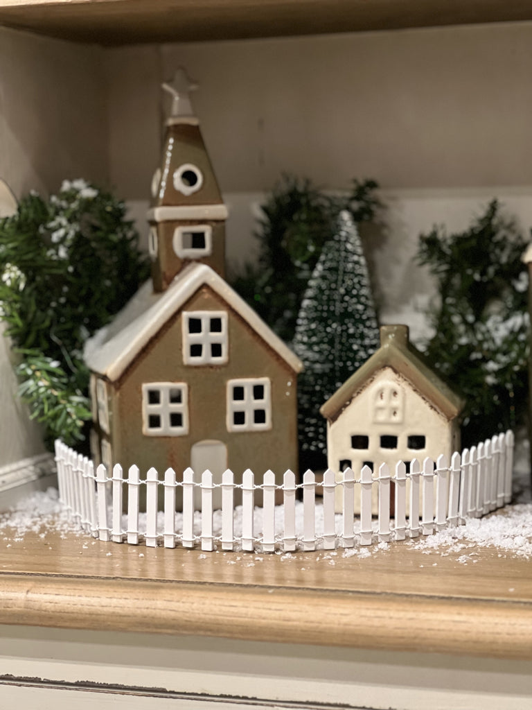 Christmas Village Picket Fence - 5cm tall - FrenchWillow