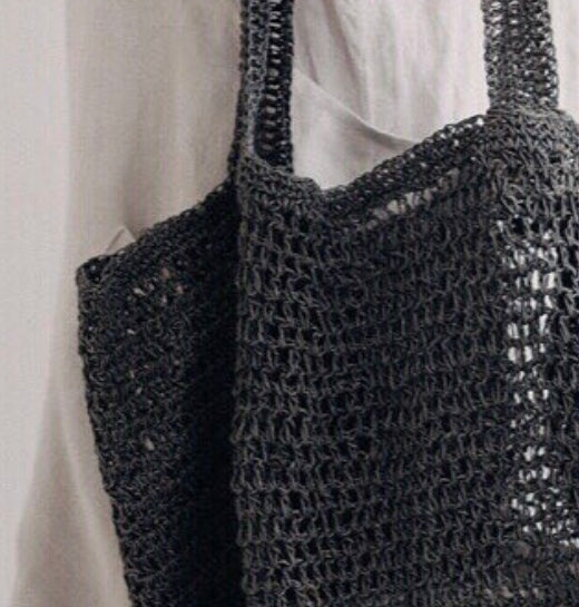 Jute Tote Bag - Charcoal - FrenchWillow