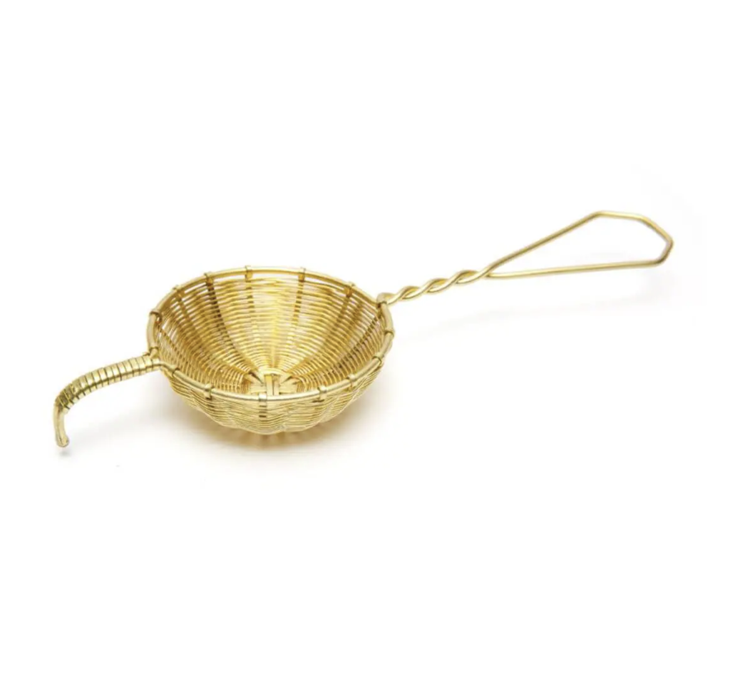 Woven Brass Tea Strainer - FrenchWillow