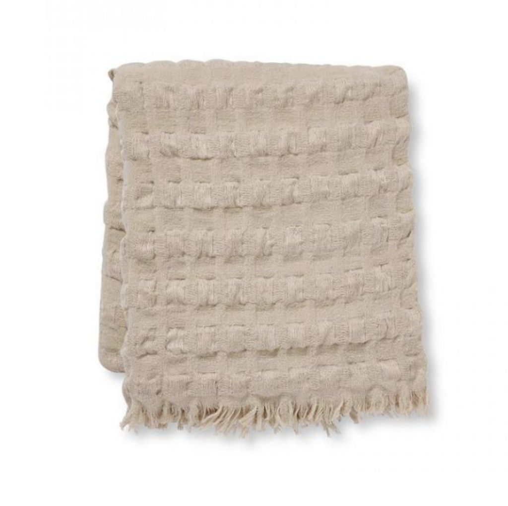 Oatmeal Waffle Throw - FrenchWillow