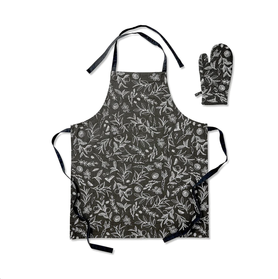 Harvest Print Cotton Apron & Oven Glove Set - FrenchWillow