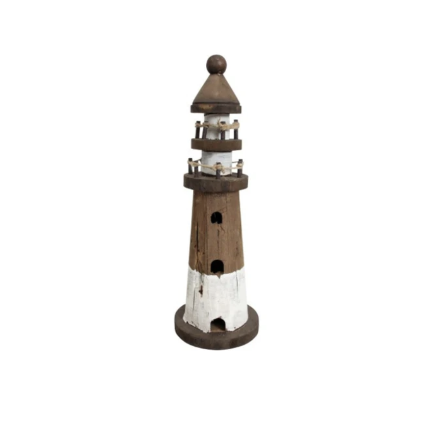 Rustic Lighthouse - White Light House - FrenchWillow
