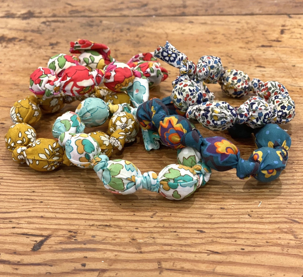 Fabric Covered Bead Bracelet - Liberty Tana Lawn (assorted fabrics) - FrenchWillow