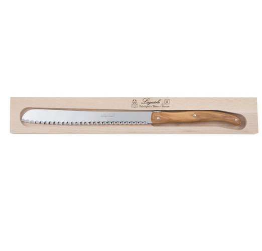 Laguiole Olive Wood Bread Knife - FrenchWillow