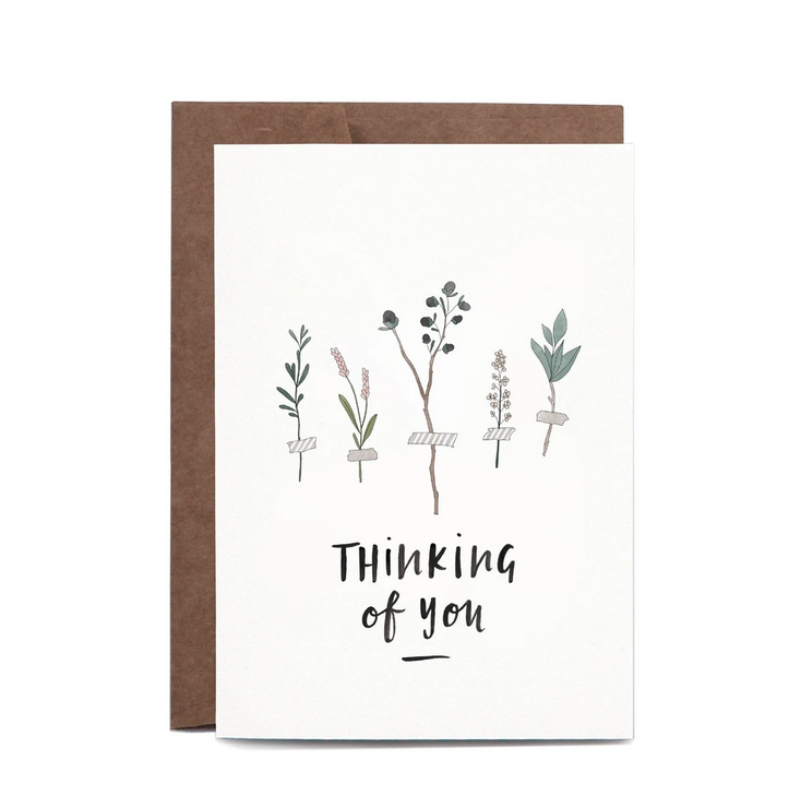 Thinking of You Flower Stems Card - FrenchWillow