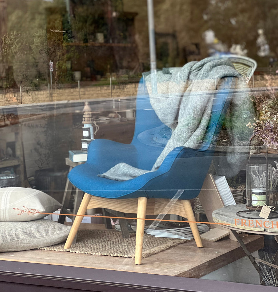 Petrol Blue Armchair - FrenchWillow